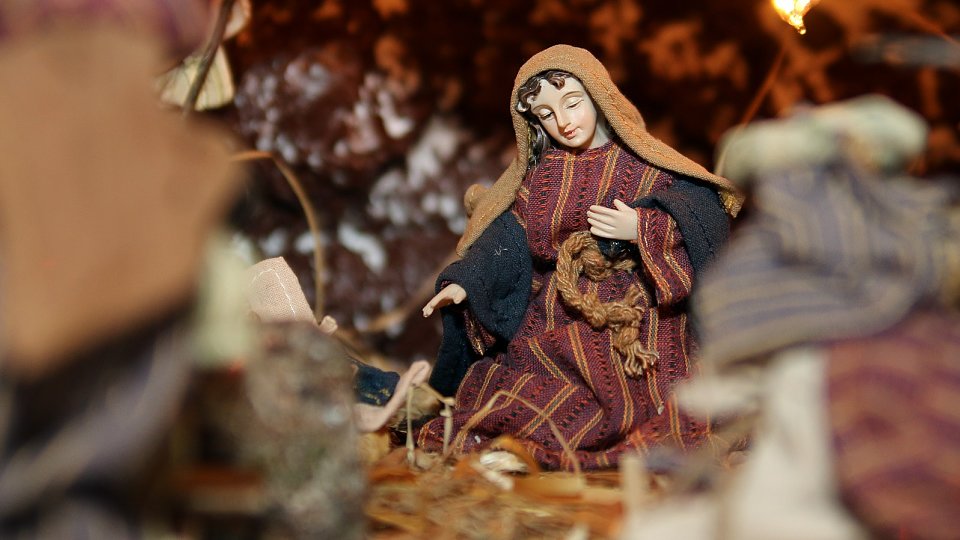 Mary in Nativity scene