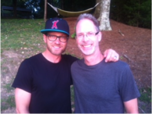 Dave posing with Toby Mac