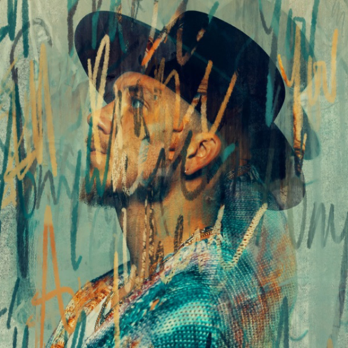 Cover art for "Praise You Anywhere" by Brandon Lake. Image depicts Brandon Lake painted in watercolor while wearing a black hat and looking upwards